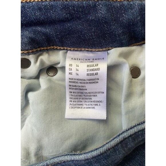American Eagle Jeans Womens Size 14 Super High Rise Flare Stretch Denim - Picture 10 of 13